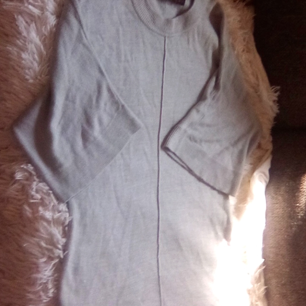 NWOT The Limited Crew Neck Sweater With Wide Short Sleeve Ribbed Collar Cuffs